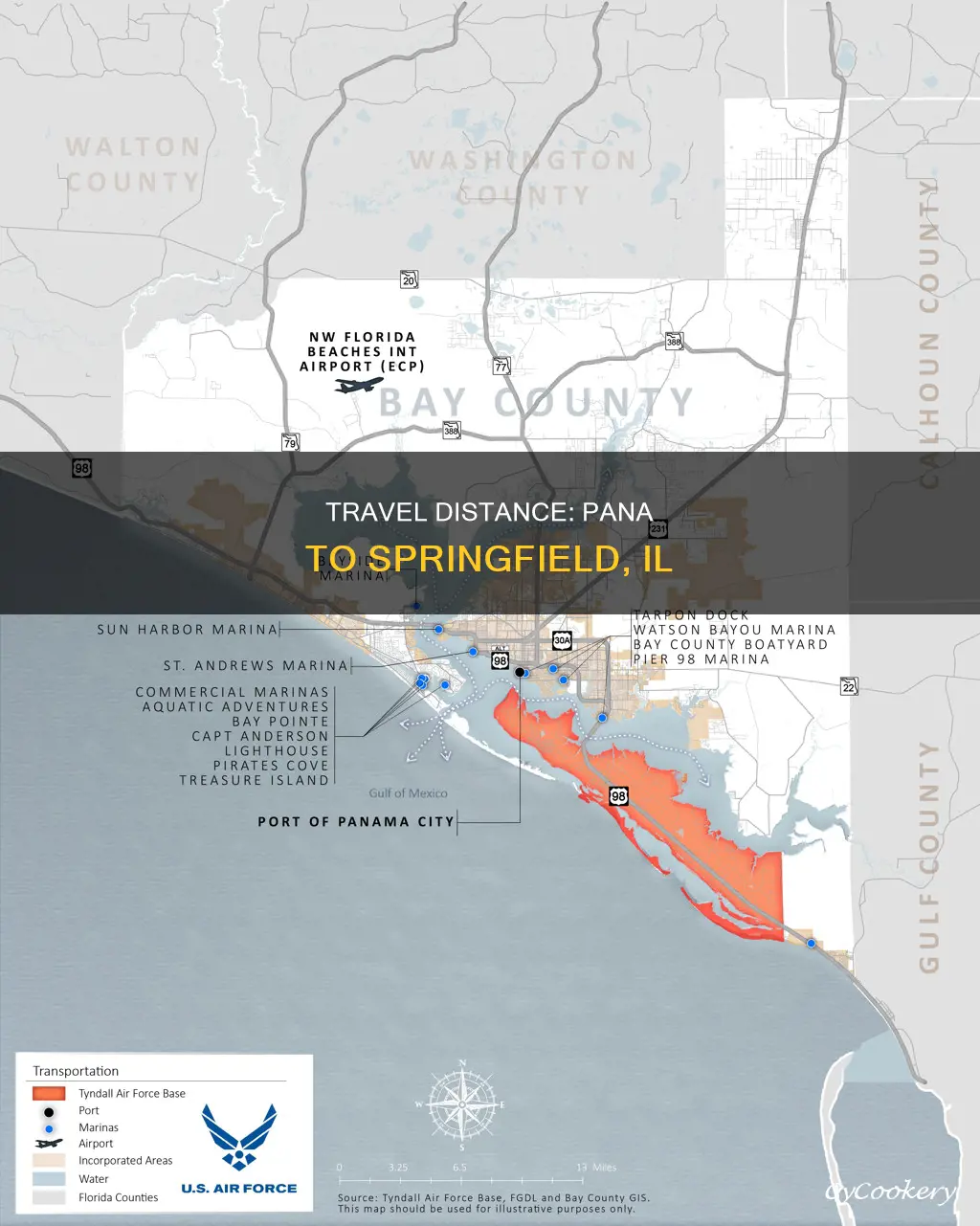 how far is it from pana il to springfield il