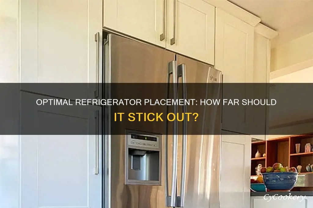 how far out should a refrigerator stick out