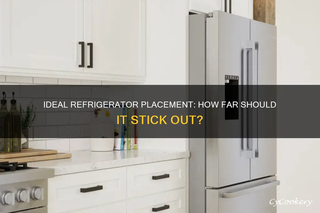 how far should a refrigerator stick out