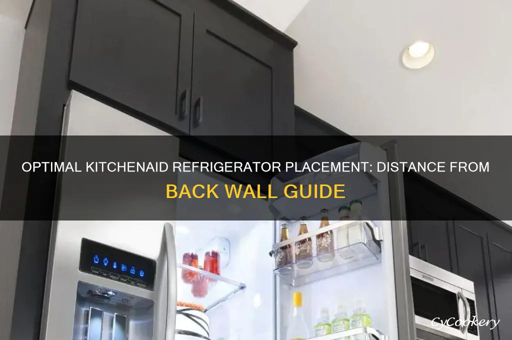 how far should kitchenaid refrigerator be from back wall