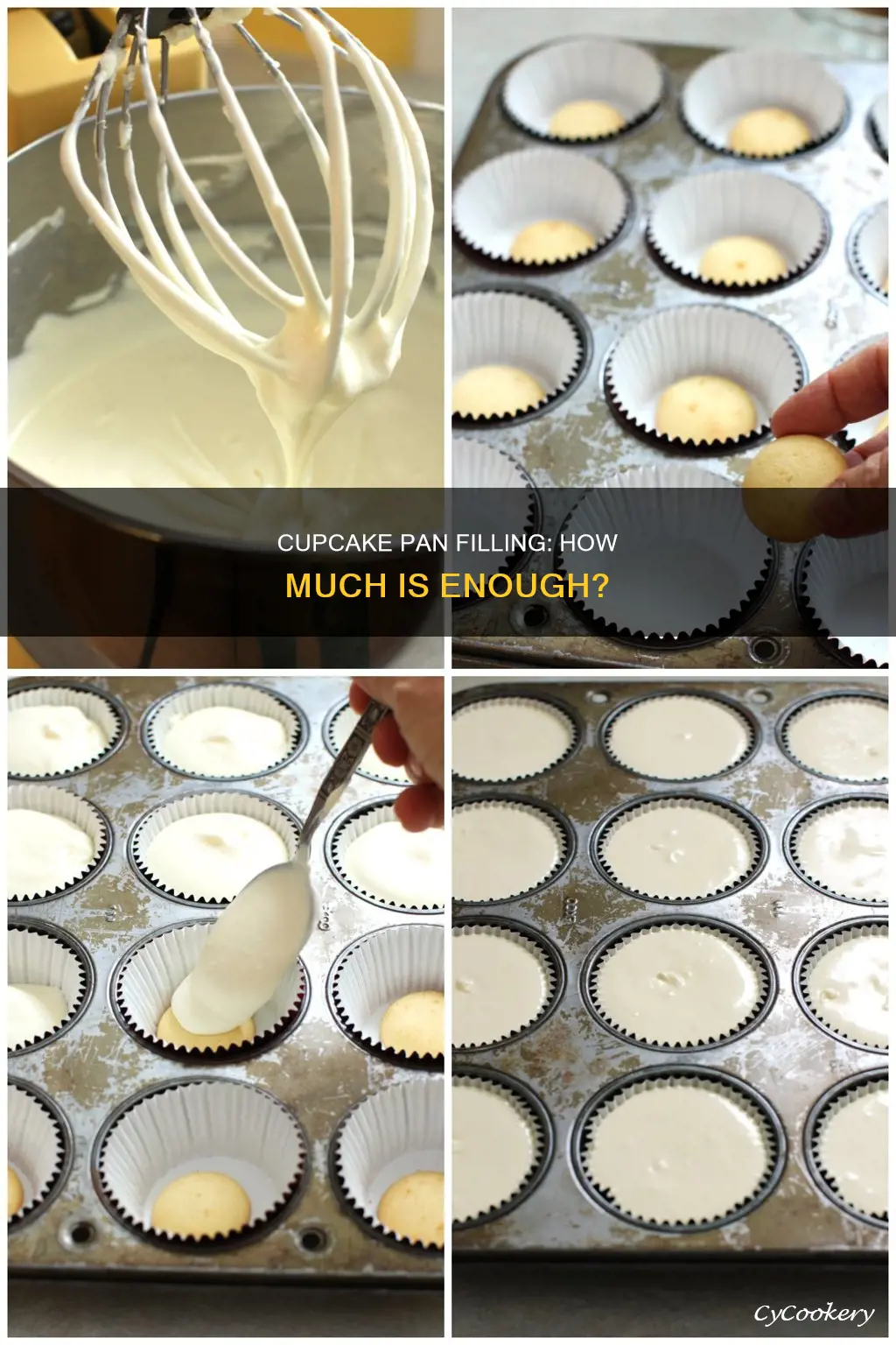 how far to fill cupcake pan