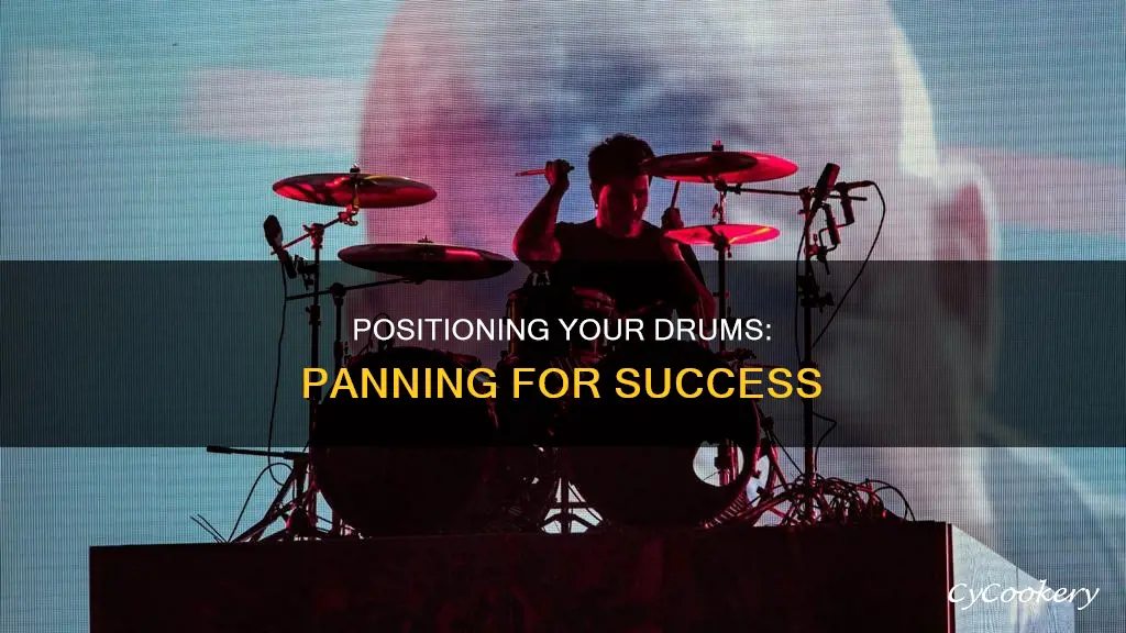 how far to pan drums