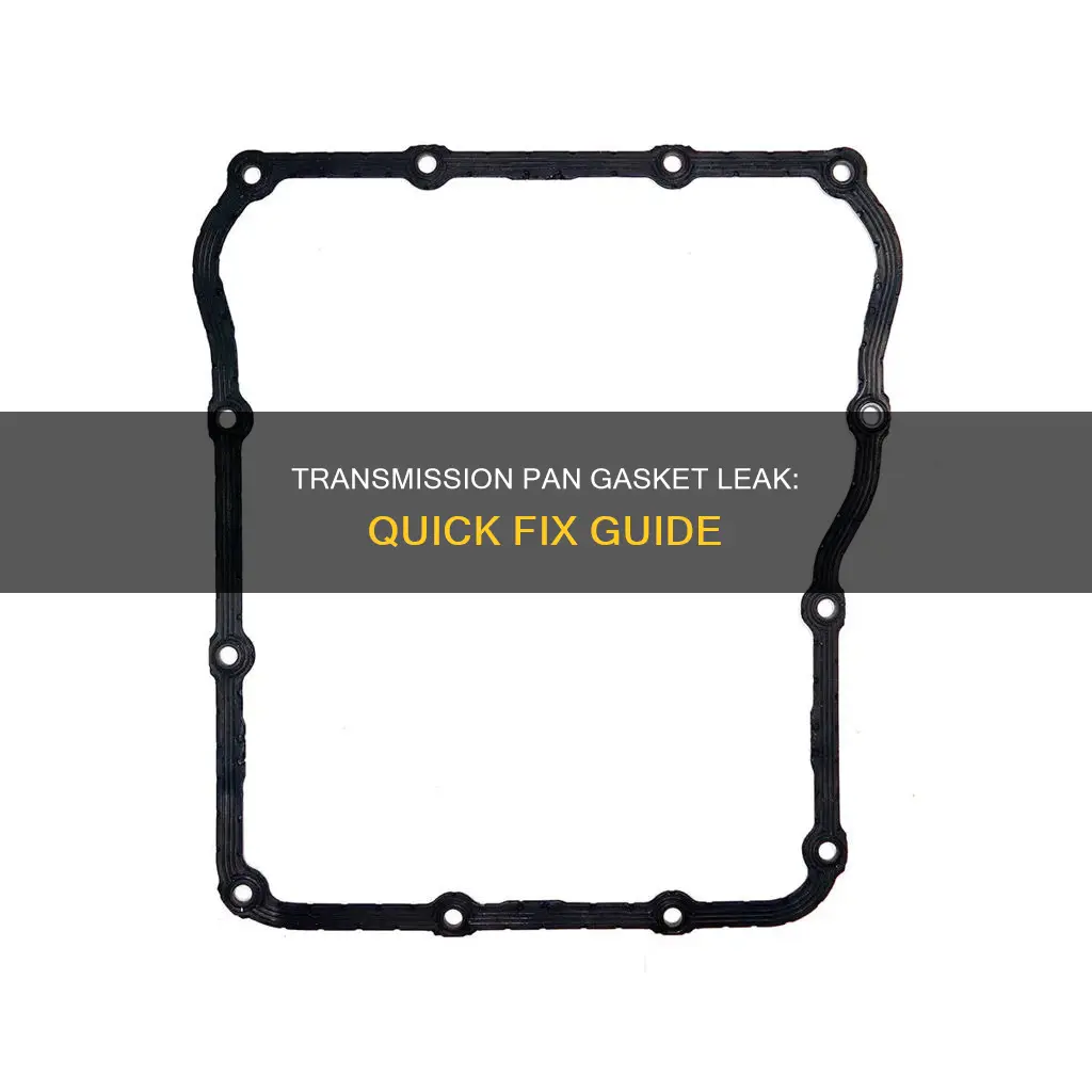 how fix transmission pan gasket leak