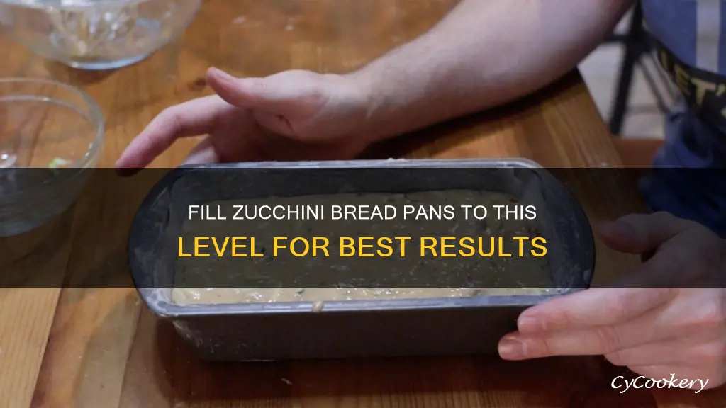 how full do you fill zucchini bread pan