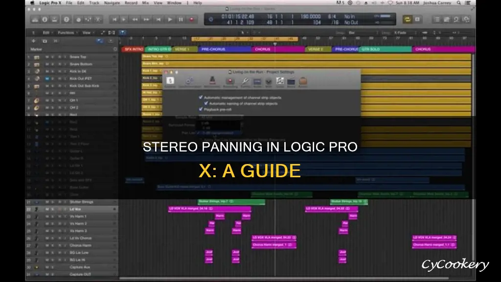 how get stereo pan in logic pro x