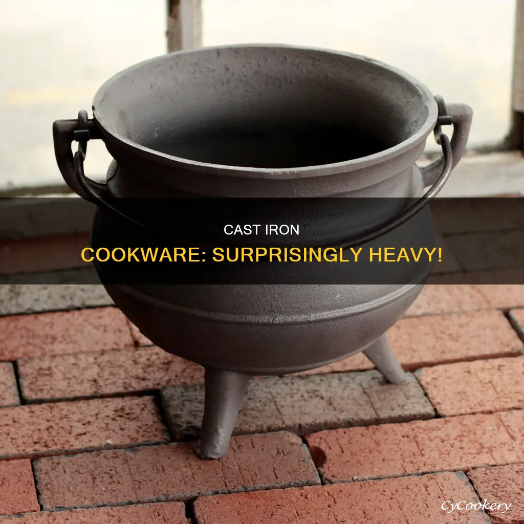 how heavy is an iron over the fire cooking pot