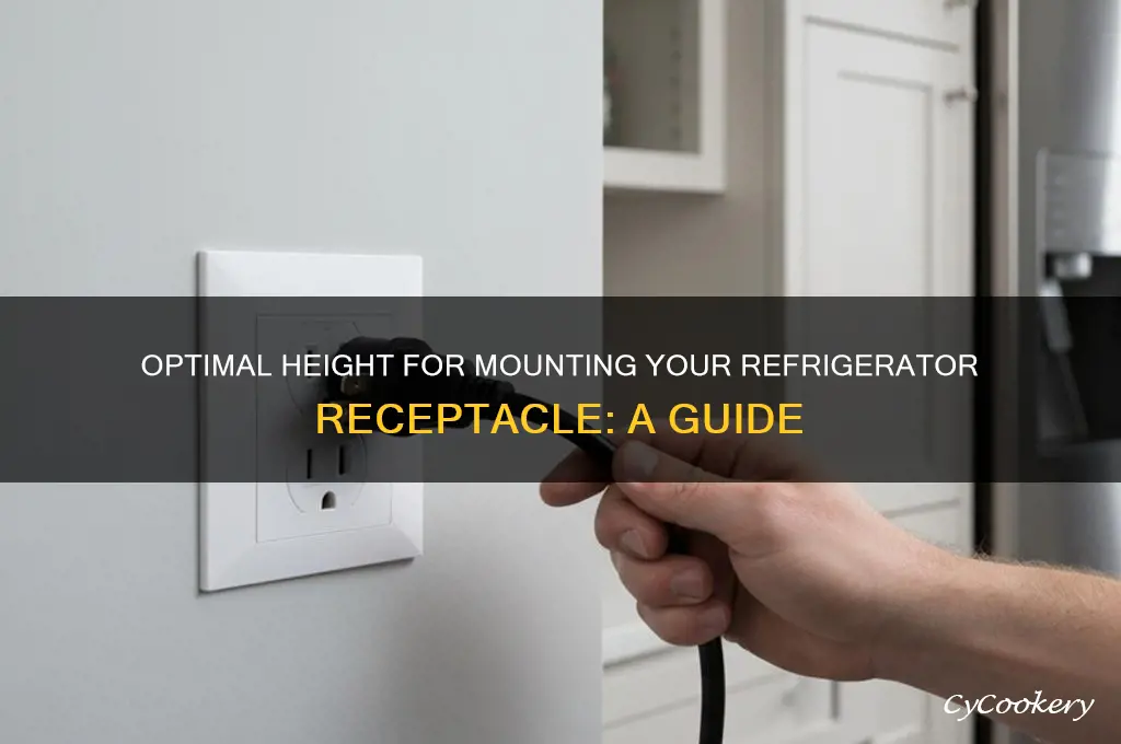 how height should a refrigerator receptacle be mounted