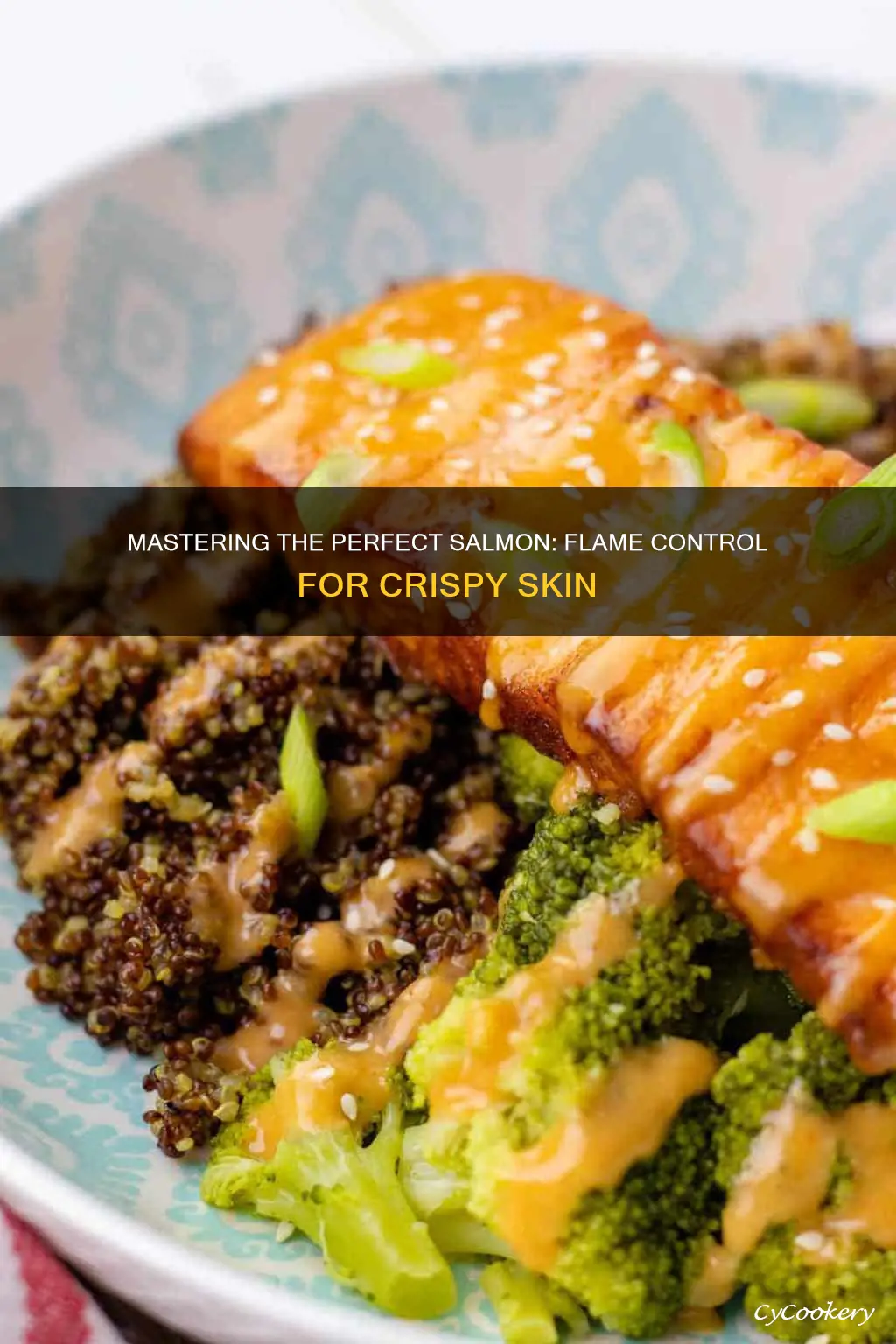 how high a flame to pan saute salmon with skin