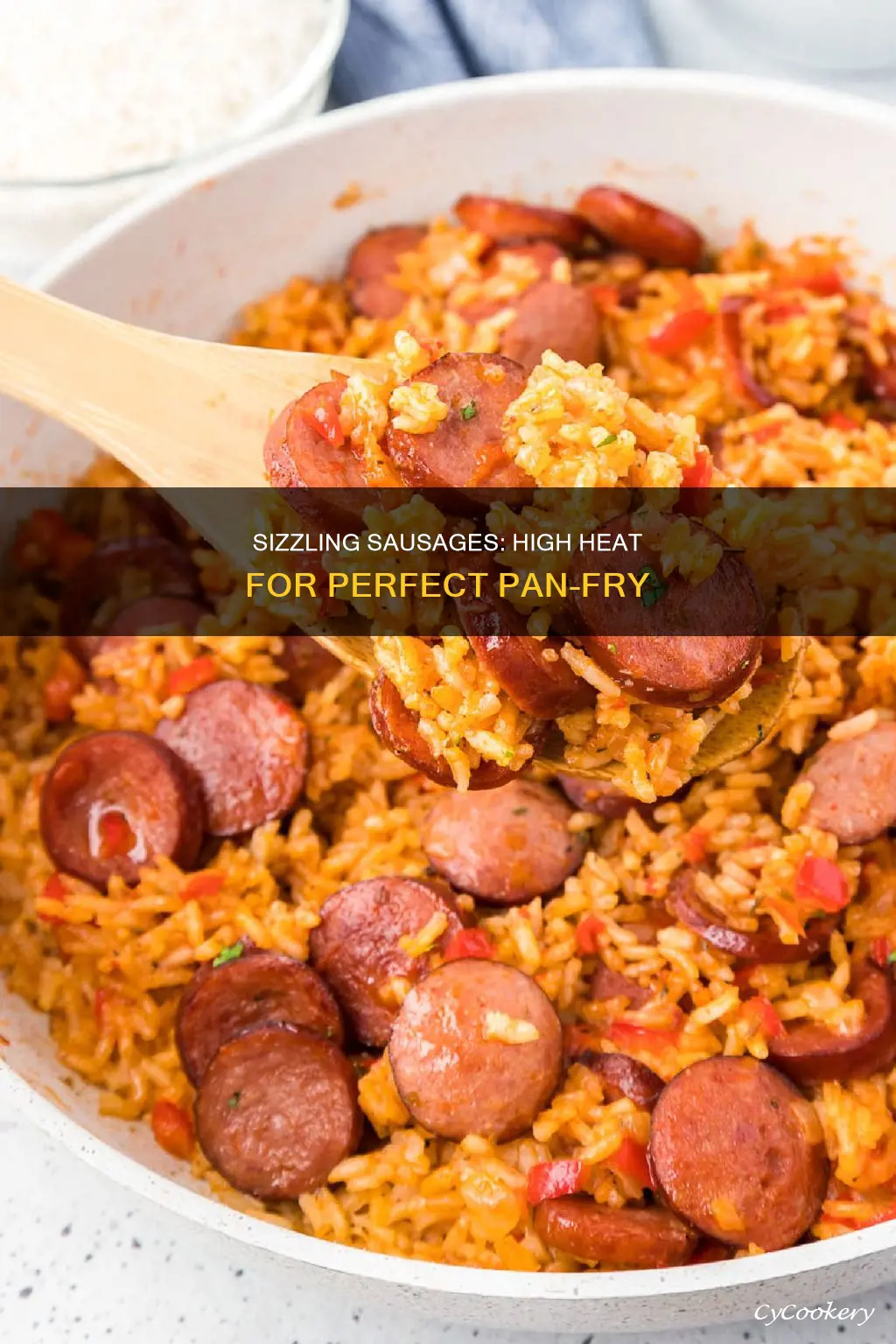 how high heat for sausage in a pan