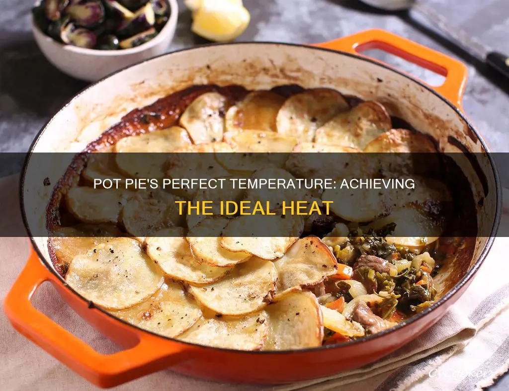 how hot a temperature is pot pie