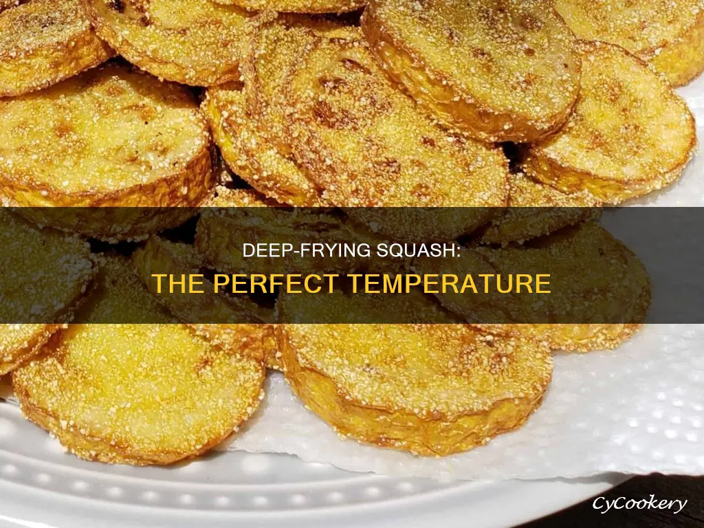 how hot do you cook squash in a deep fryer