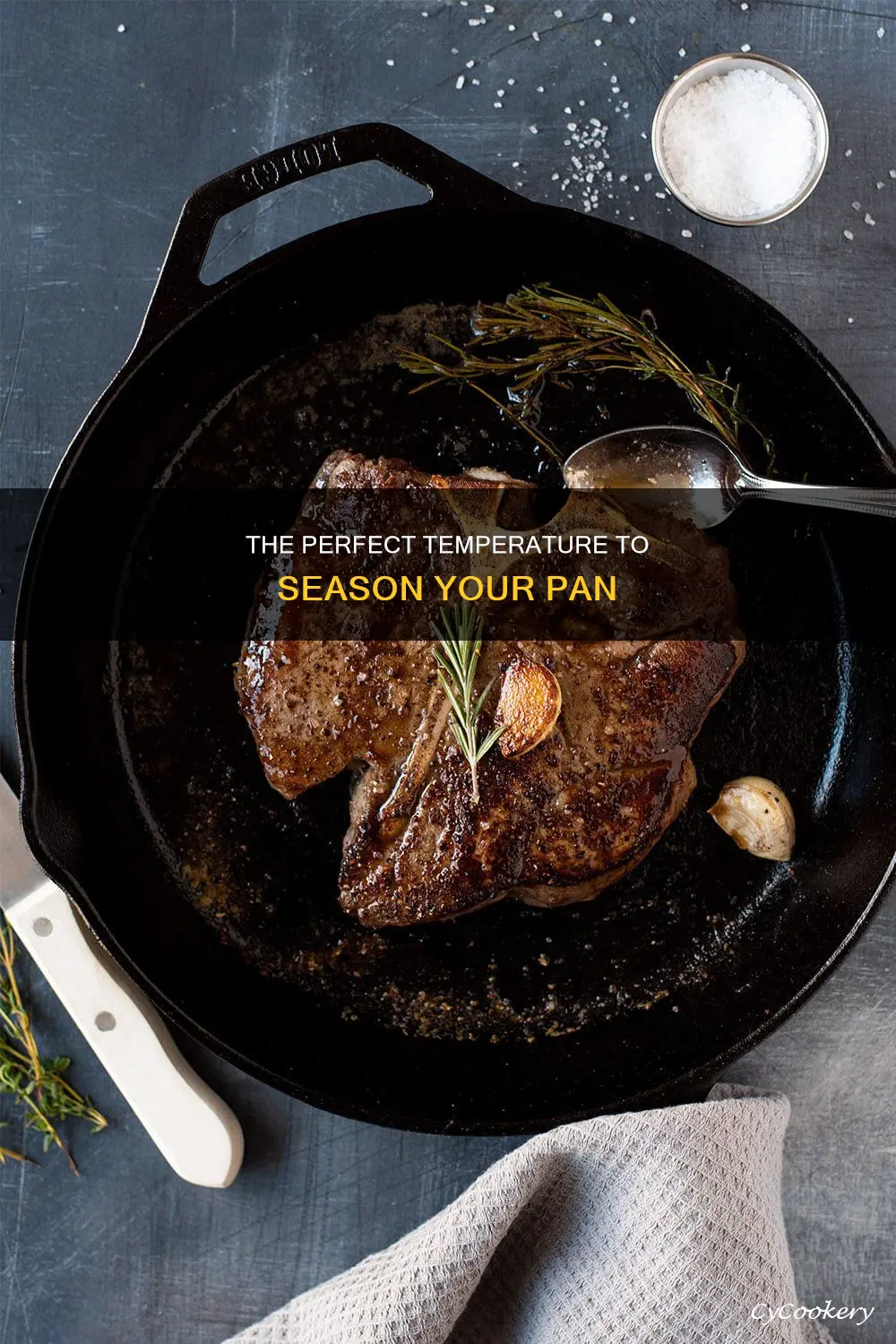 how hot do you have oven to season a pan