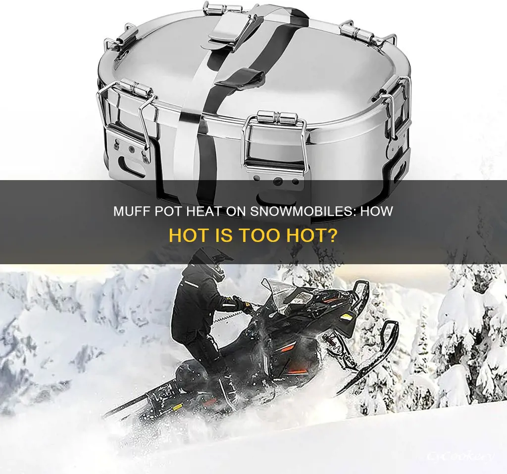 how hot does a muff pot get on a snowmobile