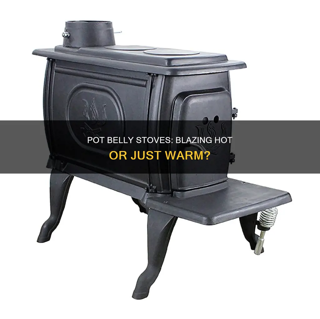 how hot does a pot belly stove get