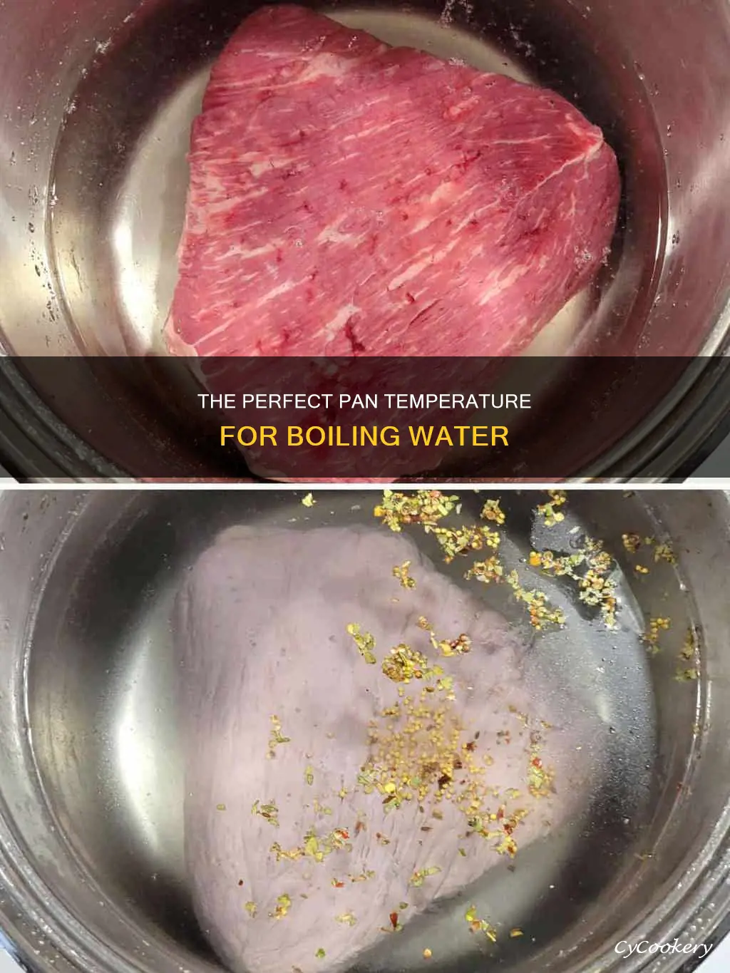 how hot is the pan for boil water