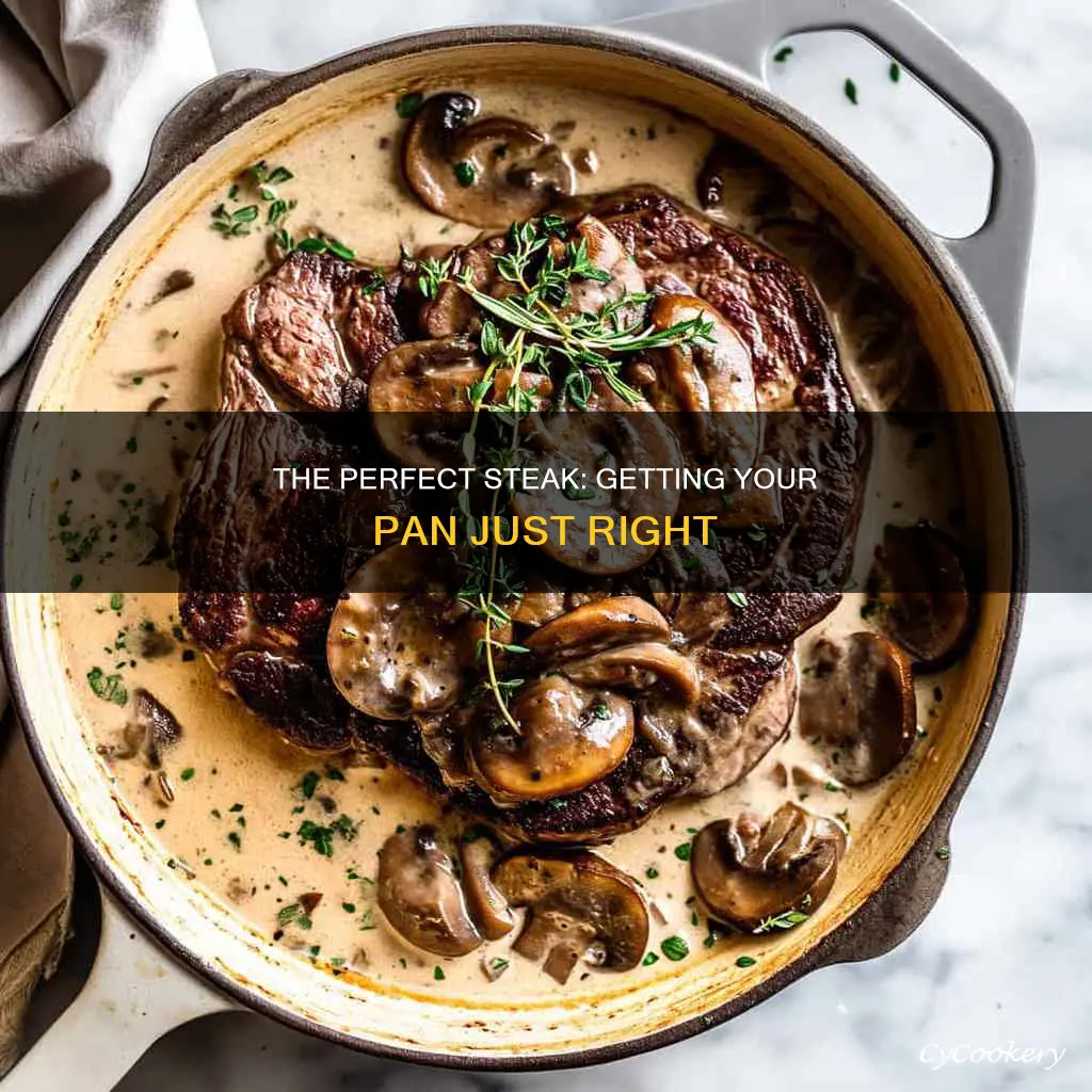 how hot is the pan for steak