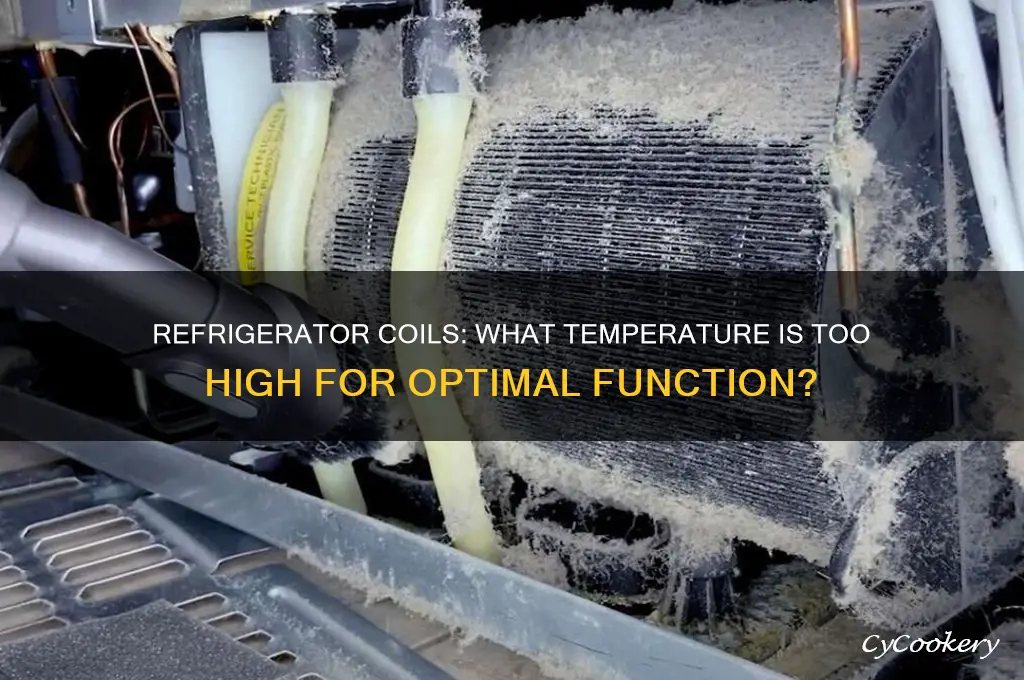 how hot is too hot for a refrigerator coils