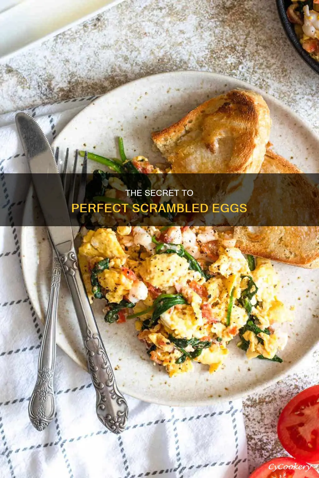 how hot pan scrambled eggs