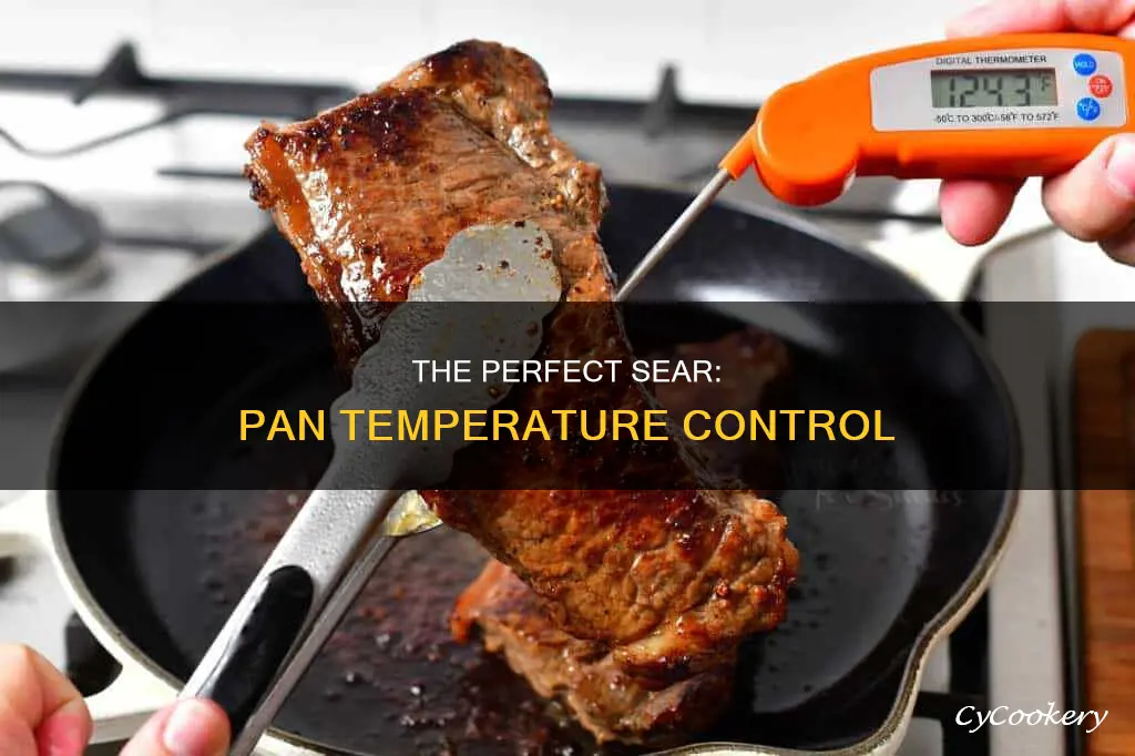 how hot should a pan be for searing