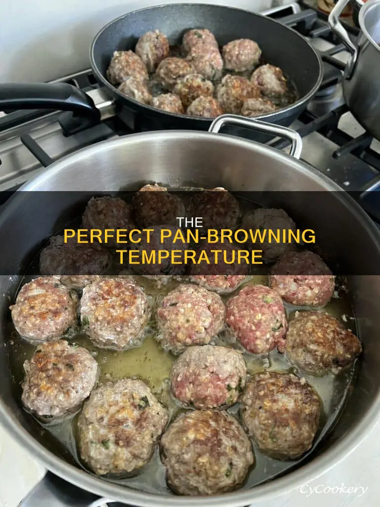 how hot should my pan be browning