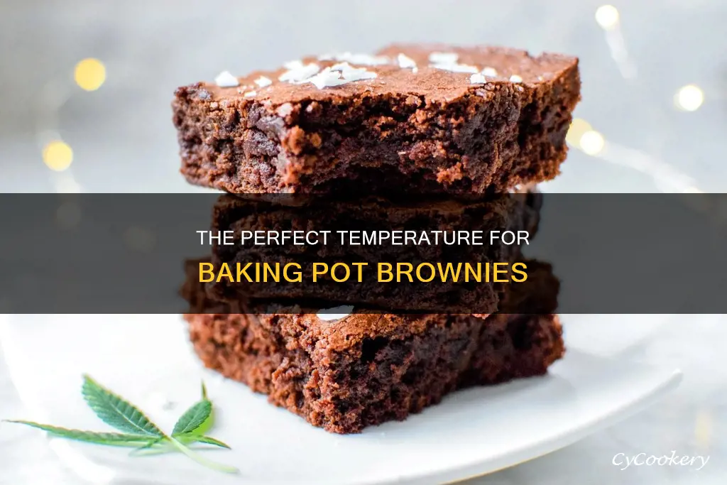 how hot to bake pot brownies