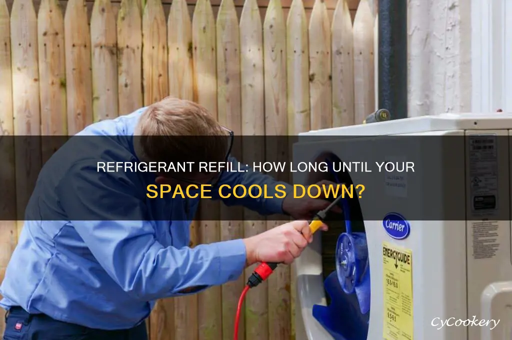 how hours after refrigerant refill to cool a space