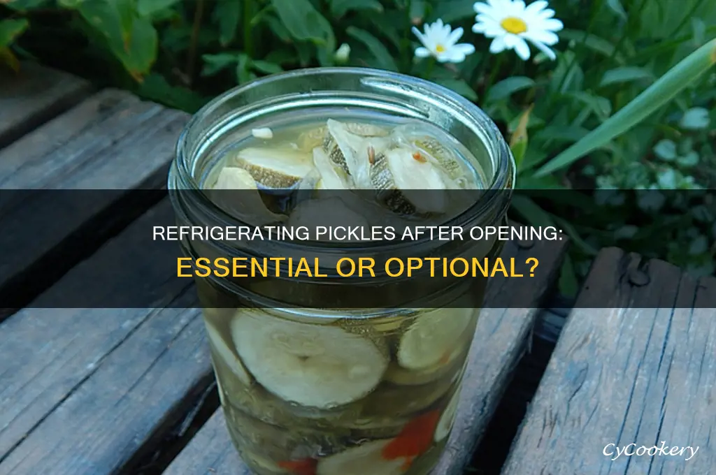 how important is it to refrigerate pickles after opening