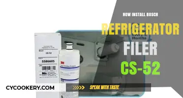Easy Guide to Installing Bosch CS-52 Refrigerator Water Filter