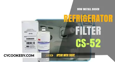 Easy Guide to Installing Bosch CS-52 Refrigerator Water Filter