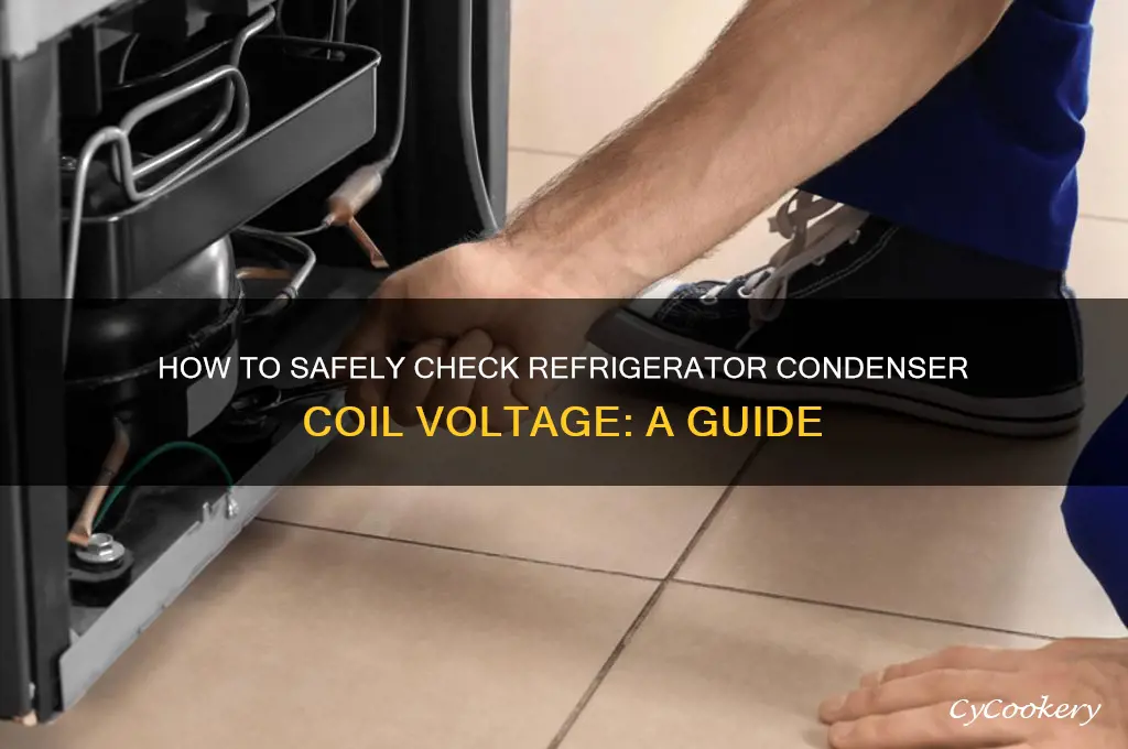 how is a refrigerator condenser coil voltage check