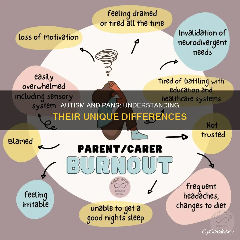 how is autism different from pans