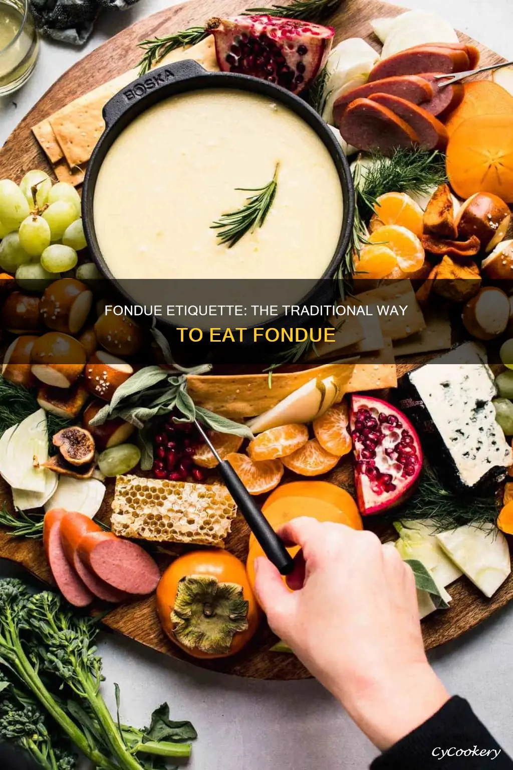 how is fondue normally eaten