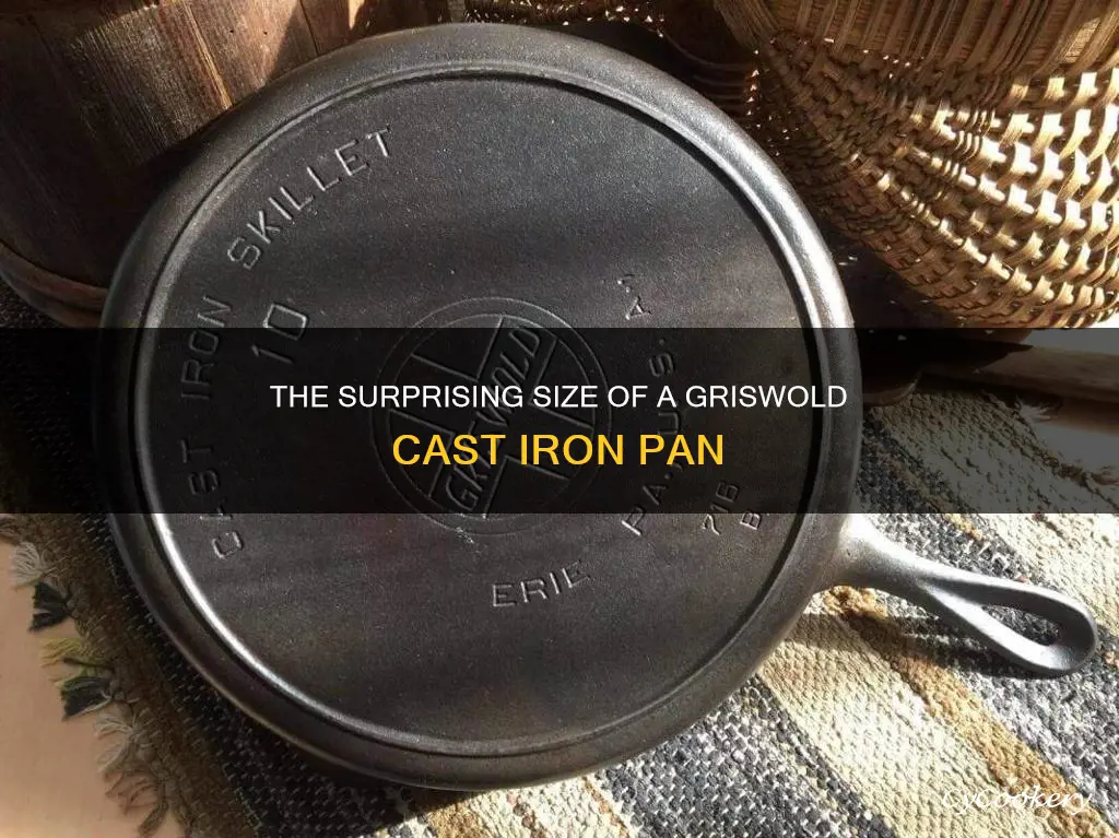 how large is a number 6 griswold cast iron pan