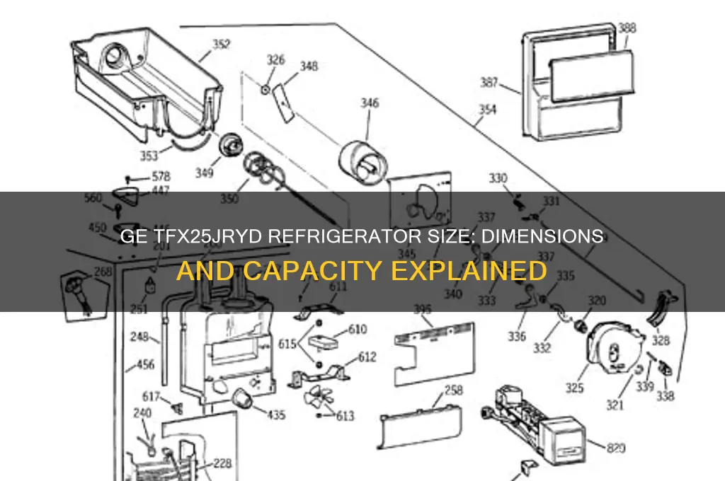 how large is refrigerator ge model tfx25jryd