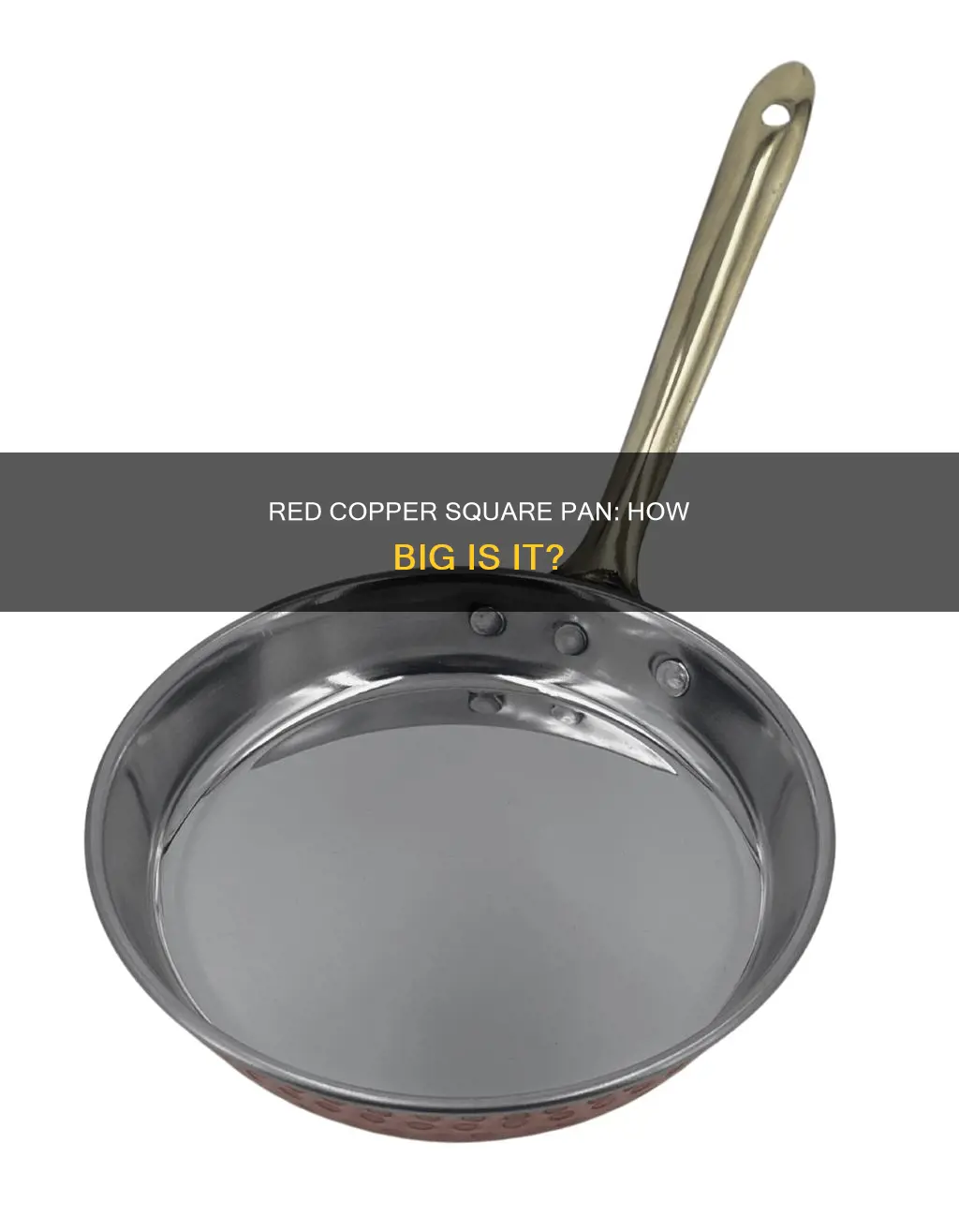 how large is the red copper square pan