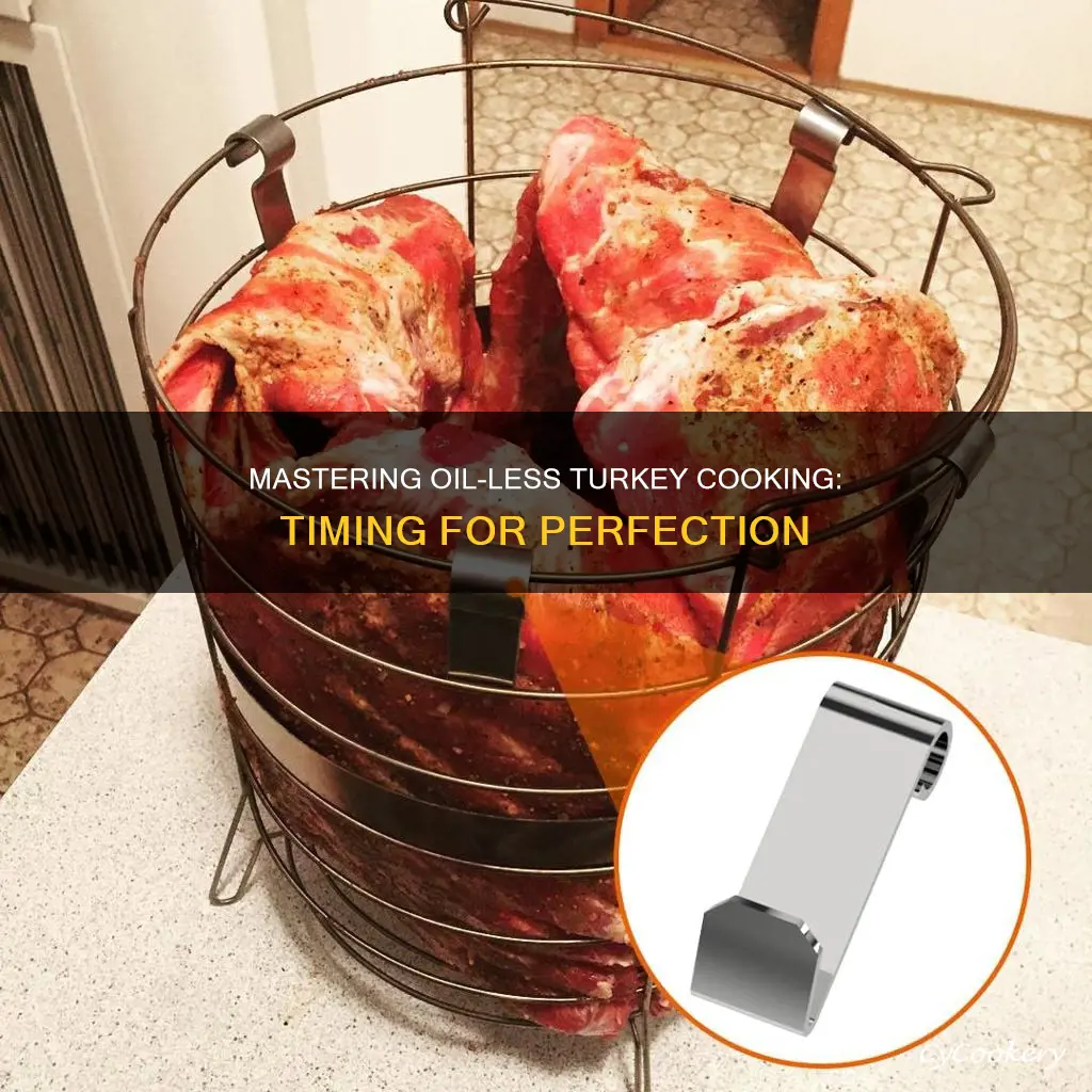 how logn to cook turkey in oiless fryer