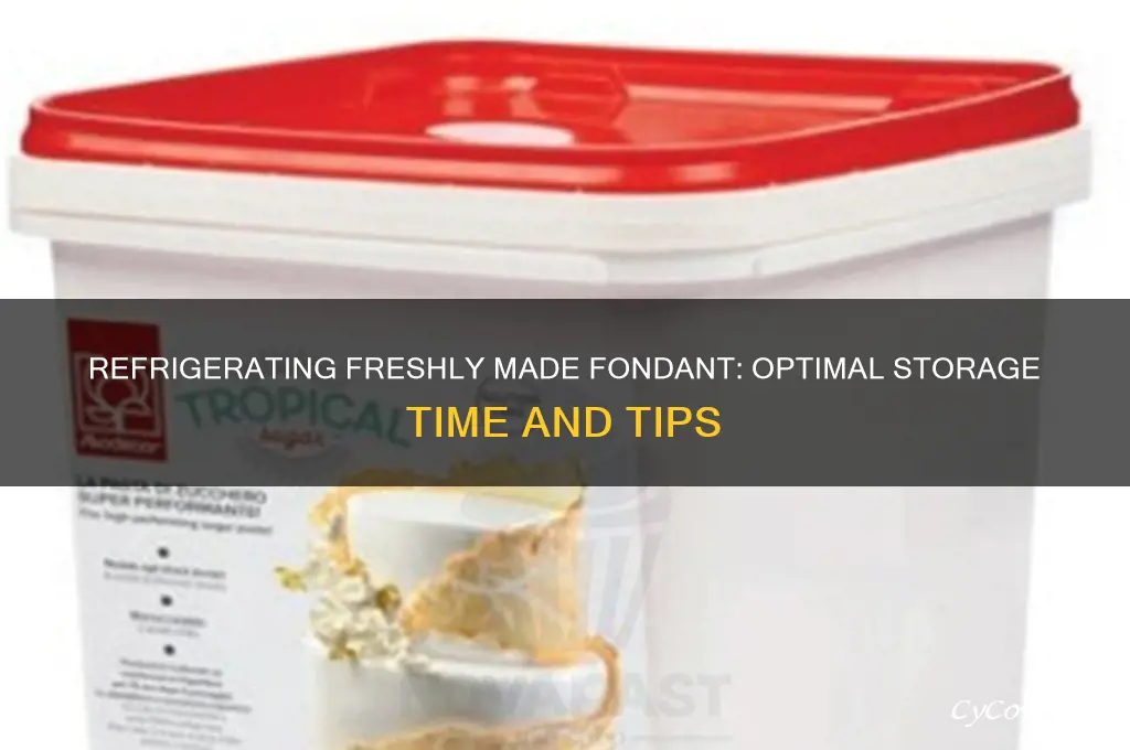 how lond to refrigerate freshly made fondant