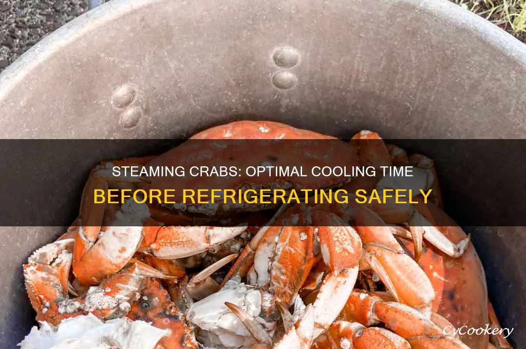 how long after steaming crab until you can refrigerate