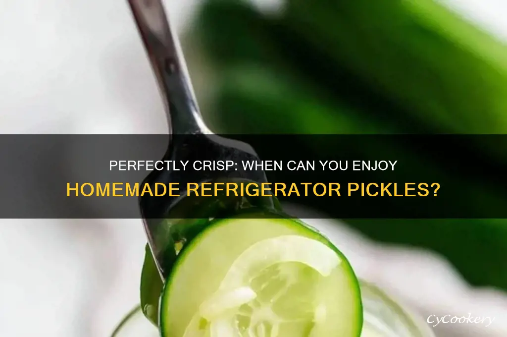 how long before you can eat refrigerator pickles