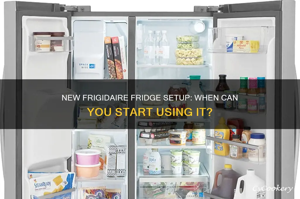 how long before you can use a new frigidaire refrigerator