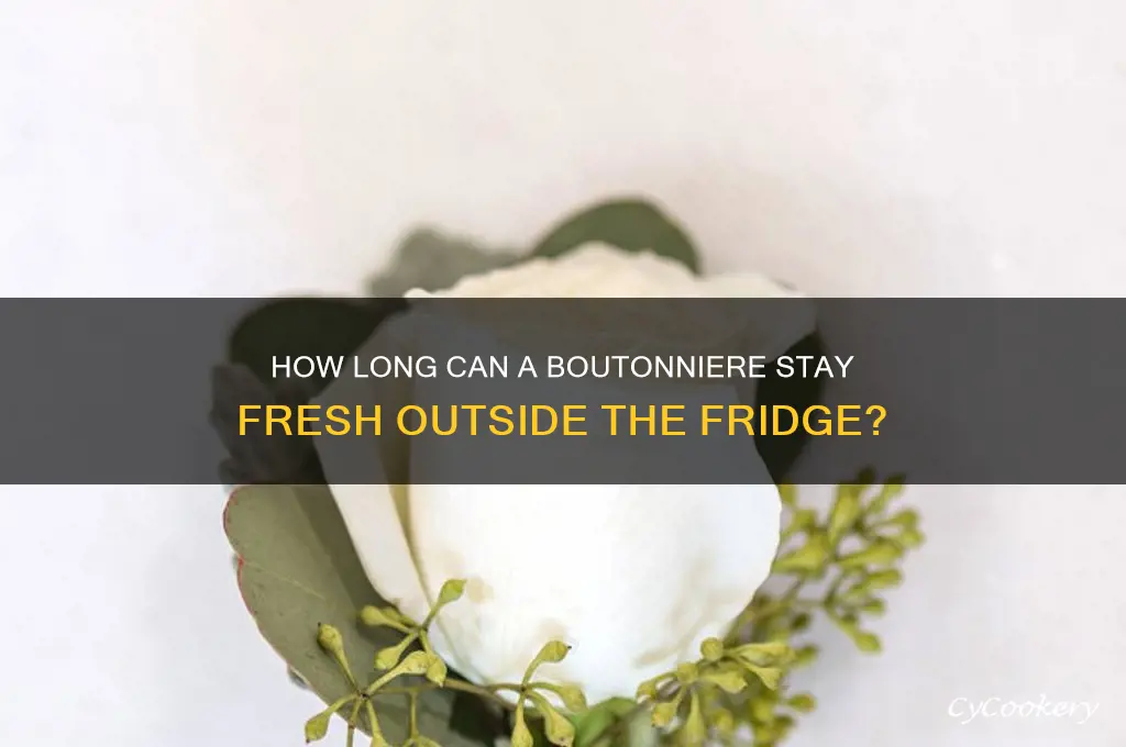 how long can a boutonniere be out of the refrigerator