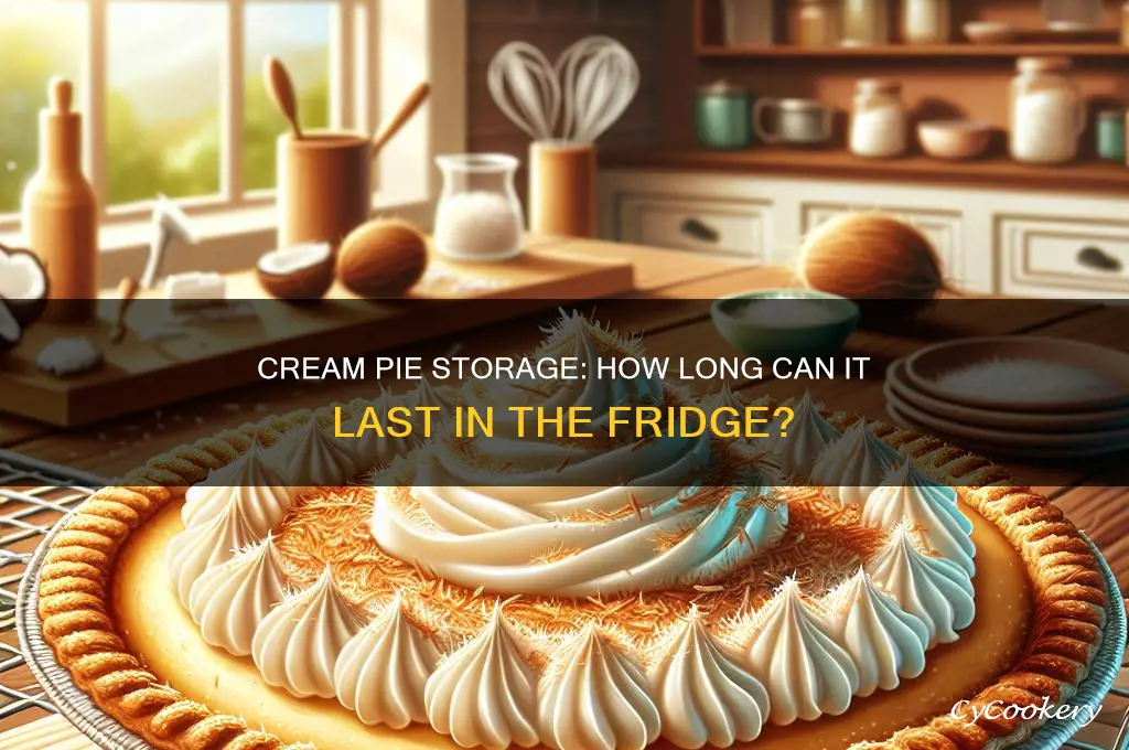 how long can a cream pie be in refrigerator