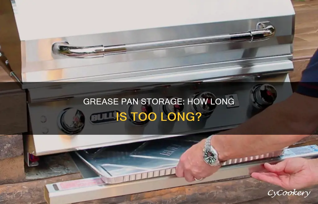 how long can a grease pan bne left out
