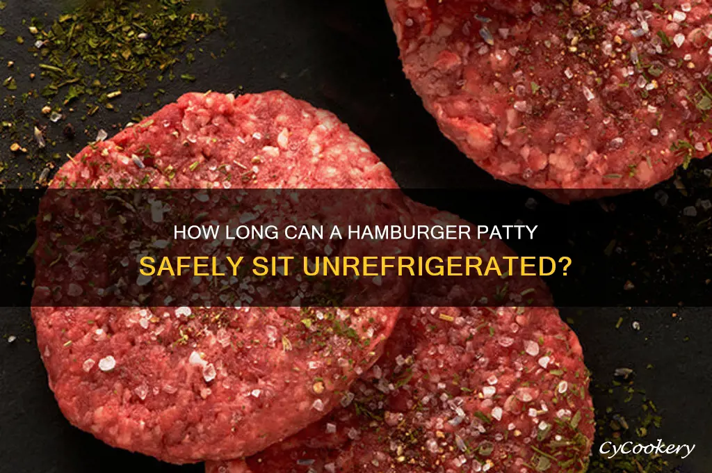 how long can a hamburger patty stay out of refrigerator