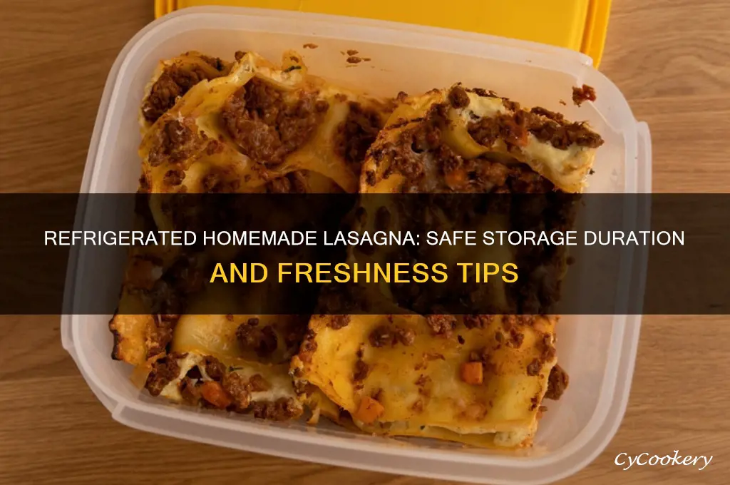 how long can a homemade lasagna stay in the refrigerator
