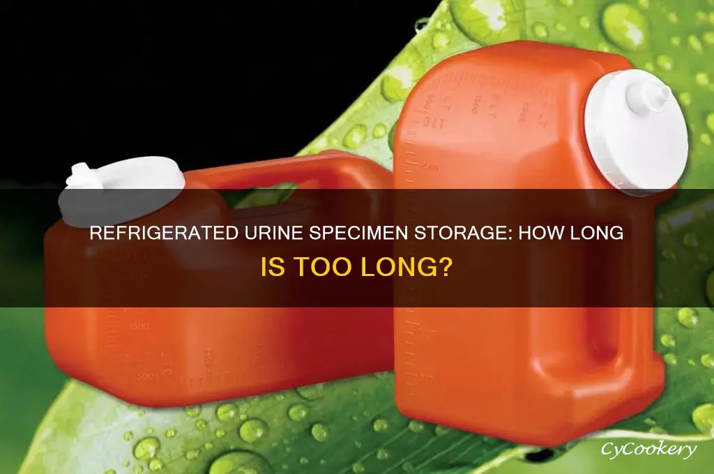 how long can a urine specimen stay in the refrigerator
