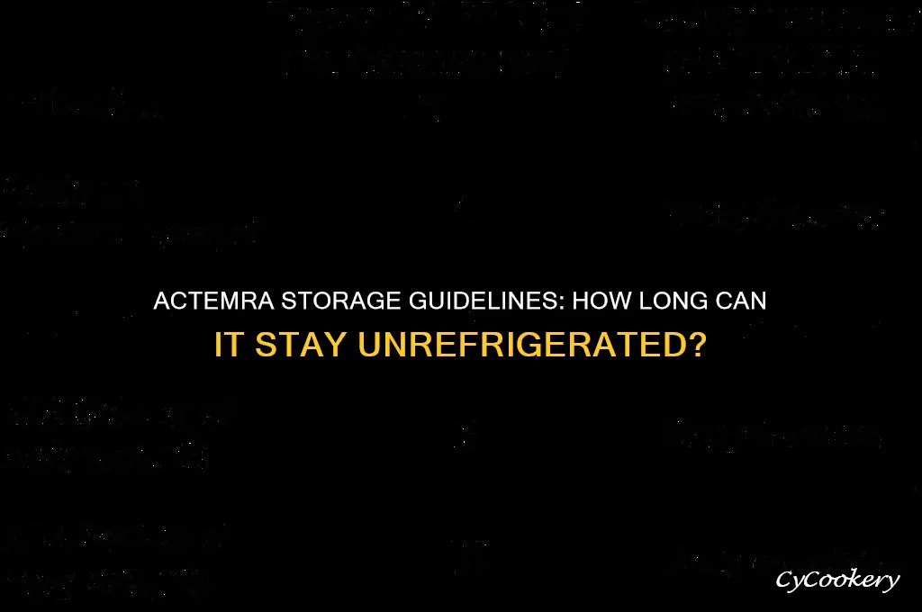 how long can actemera not be refrigerated