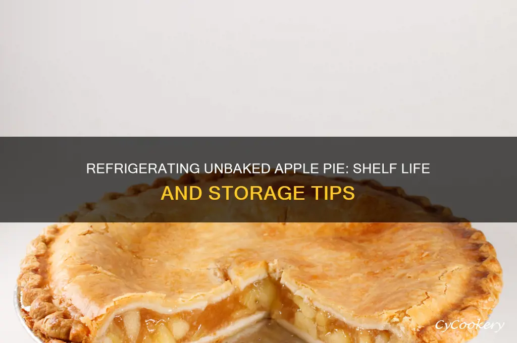how long can an ubaked apple pie be refrigerated