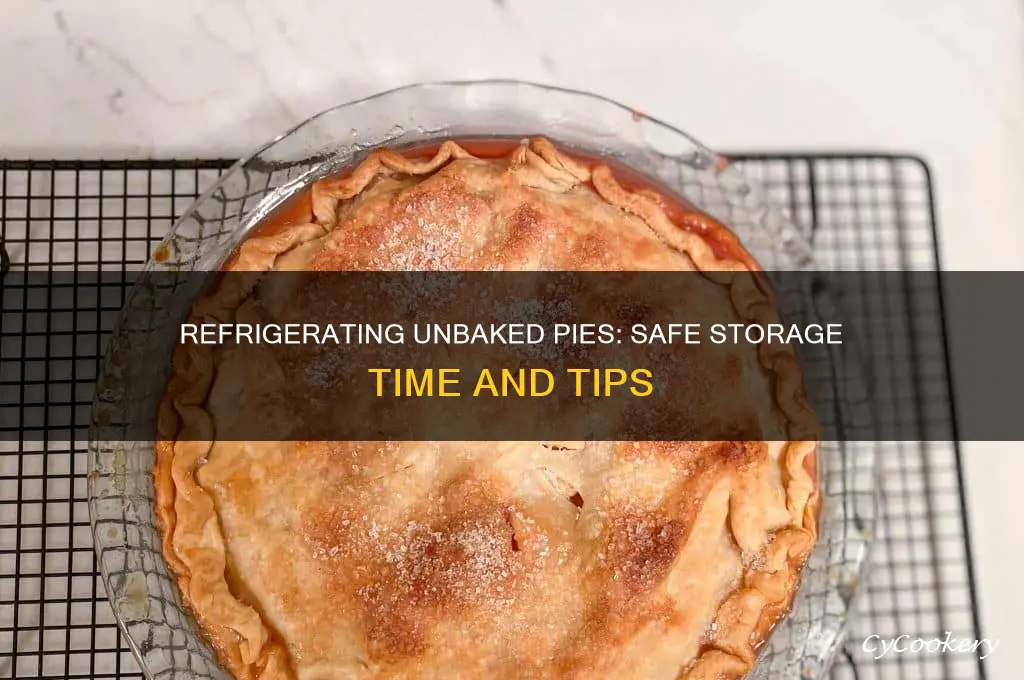 how long can an unbaked pie be refrigerated