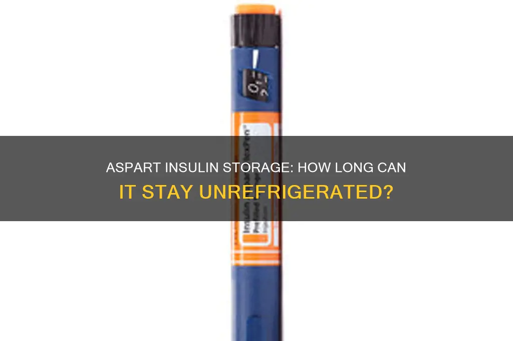 how long can aspart insulin be out of the refrigerator